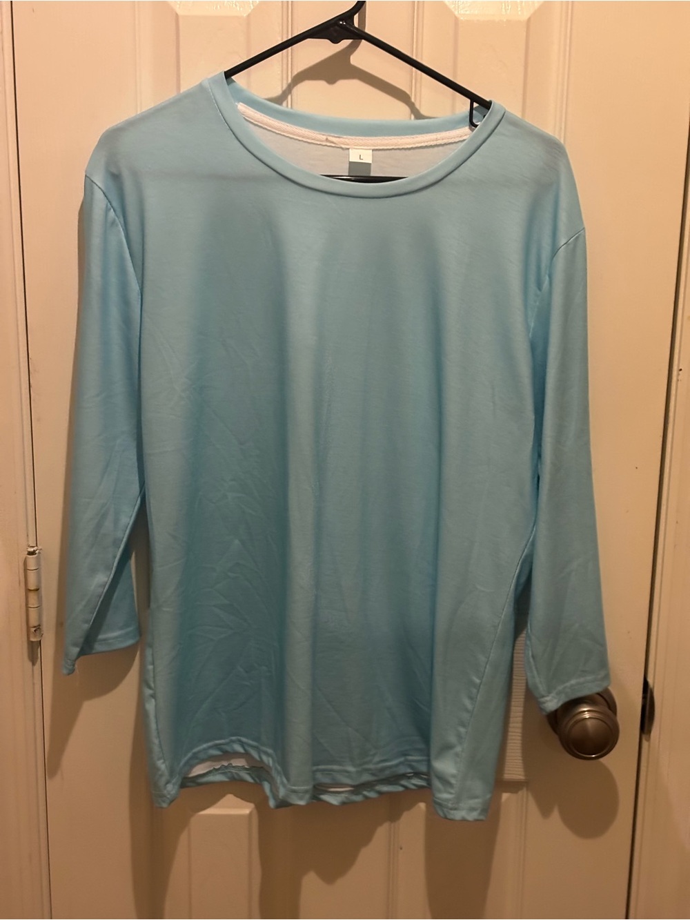 Light Blue Women Crew Neck Shirt - Brand Not Specified - Picture 4 of 4